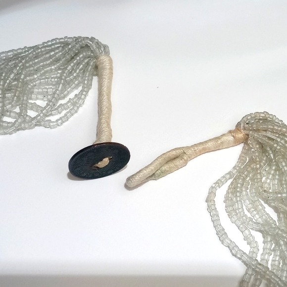 *Relisted* Vintage Multi String Clear Beaded Necklace from India - Picture 6 of 14